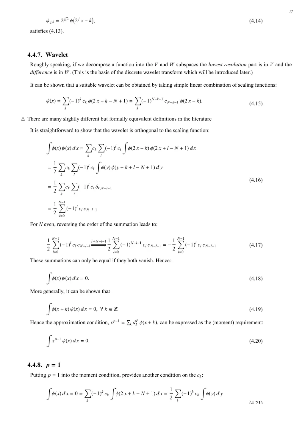 4.4.7. Wavelet
4.4.8. p=1