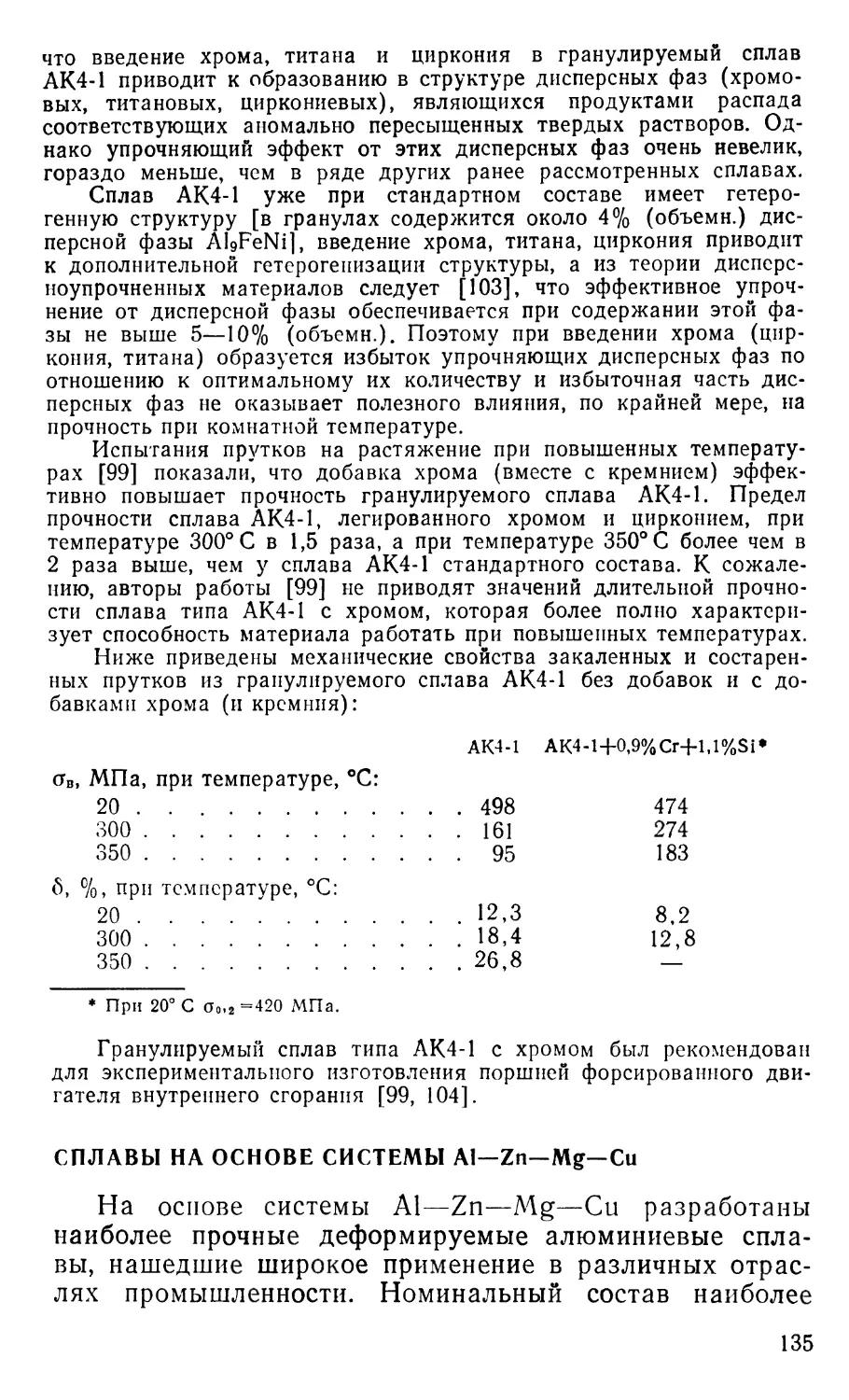 Сплавы на основе системы AI-Zn-Mg-Cu