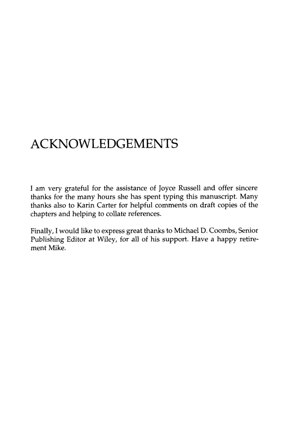 Acknowledgements