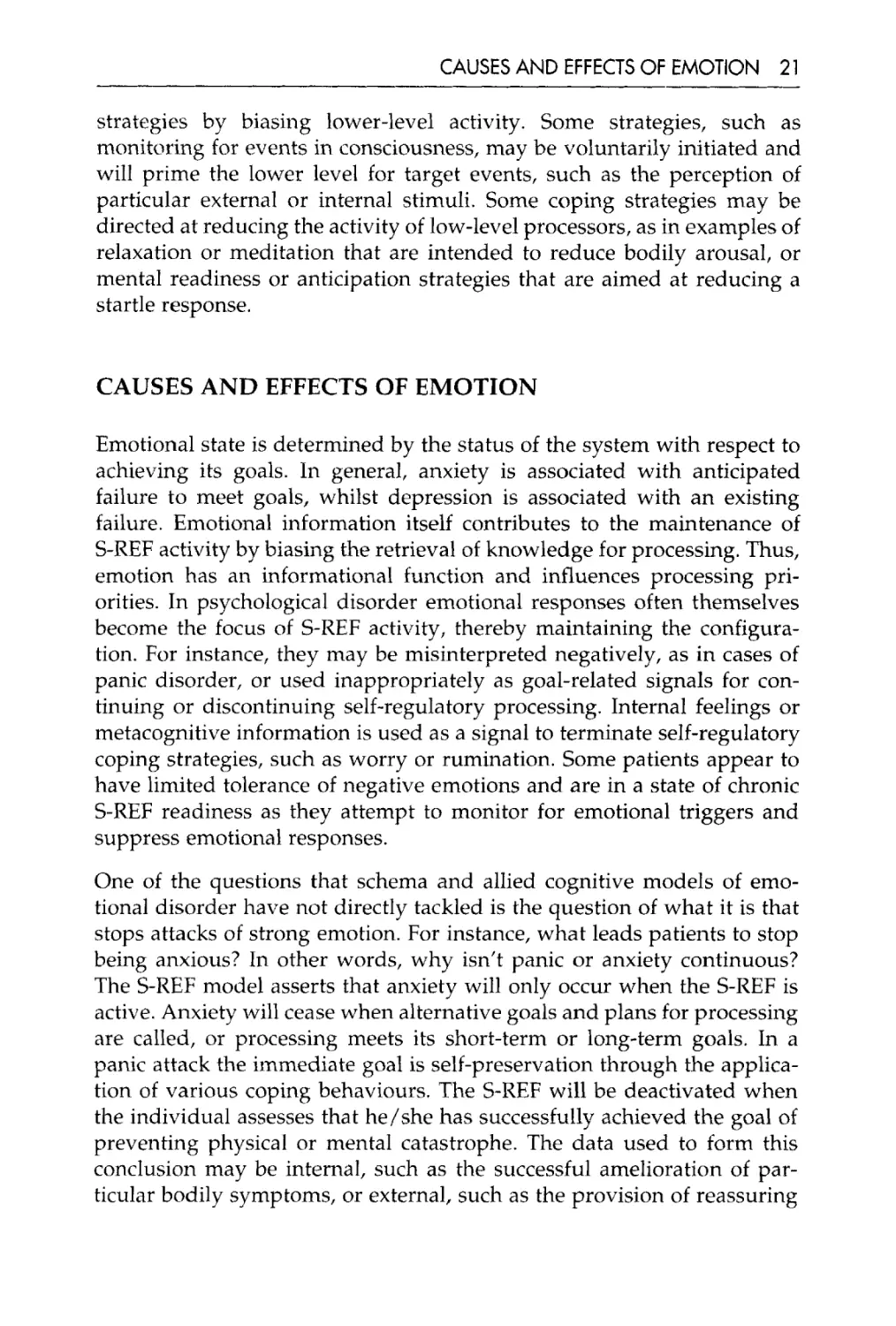 Causes and effects of emotion