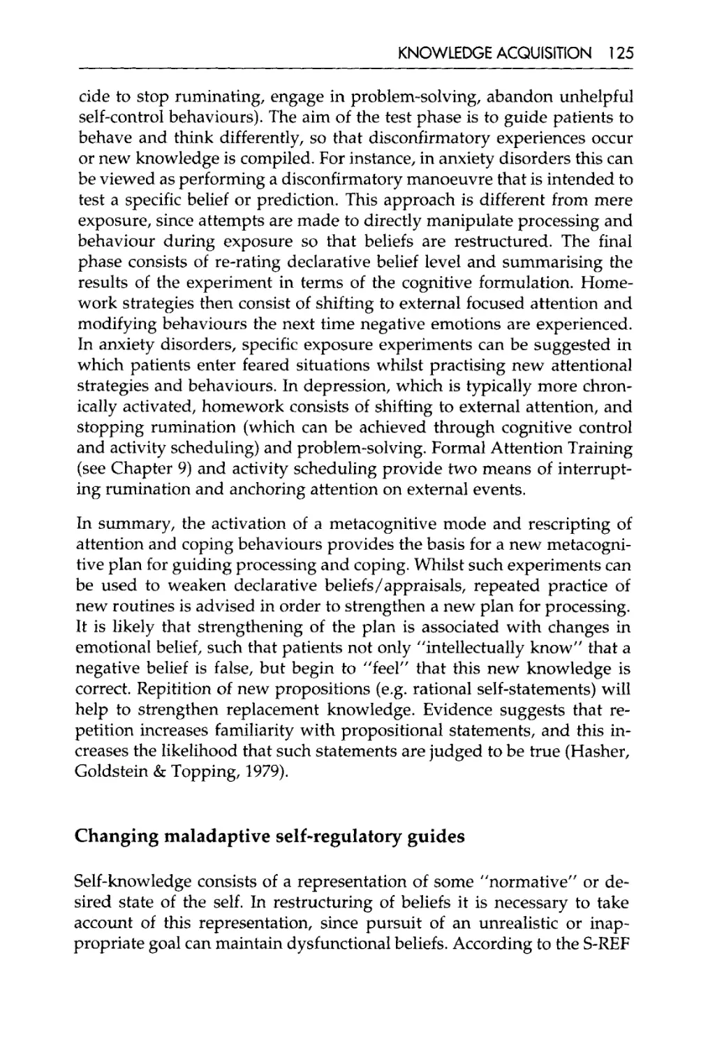 changing maladaptive self-regulatory guides