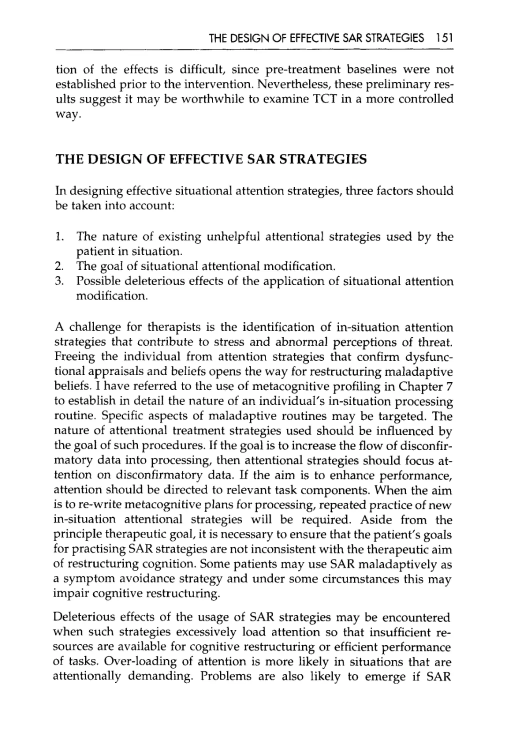 The design of effective SAR strategies