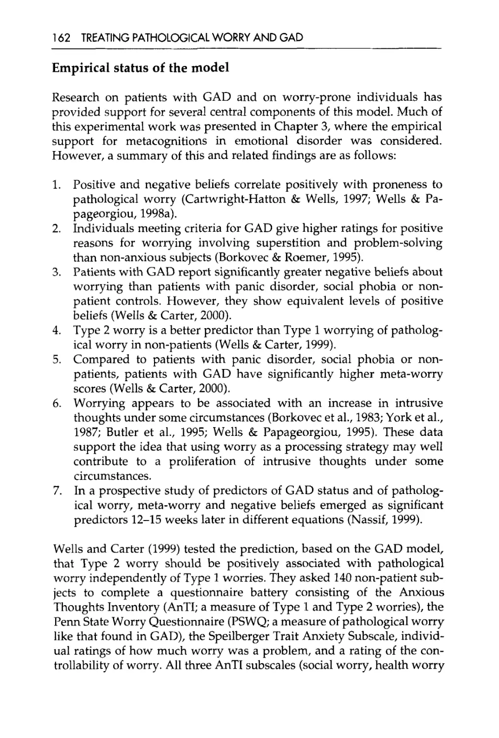 Empirical status of the model