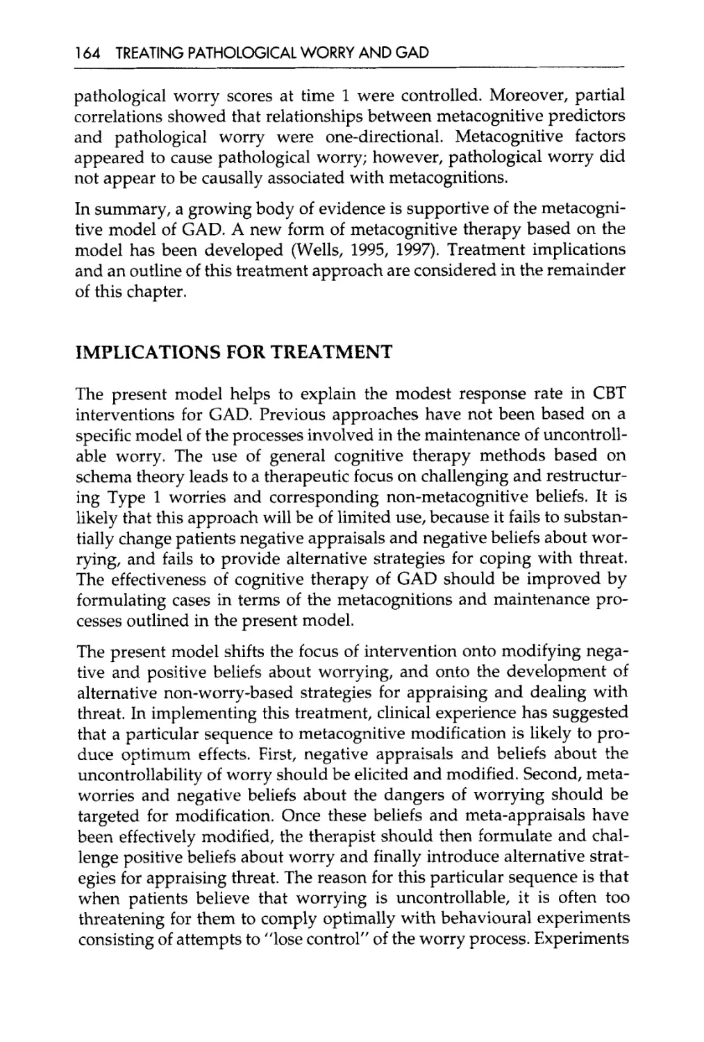 Implications for treatment