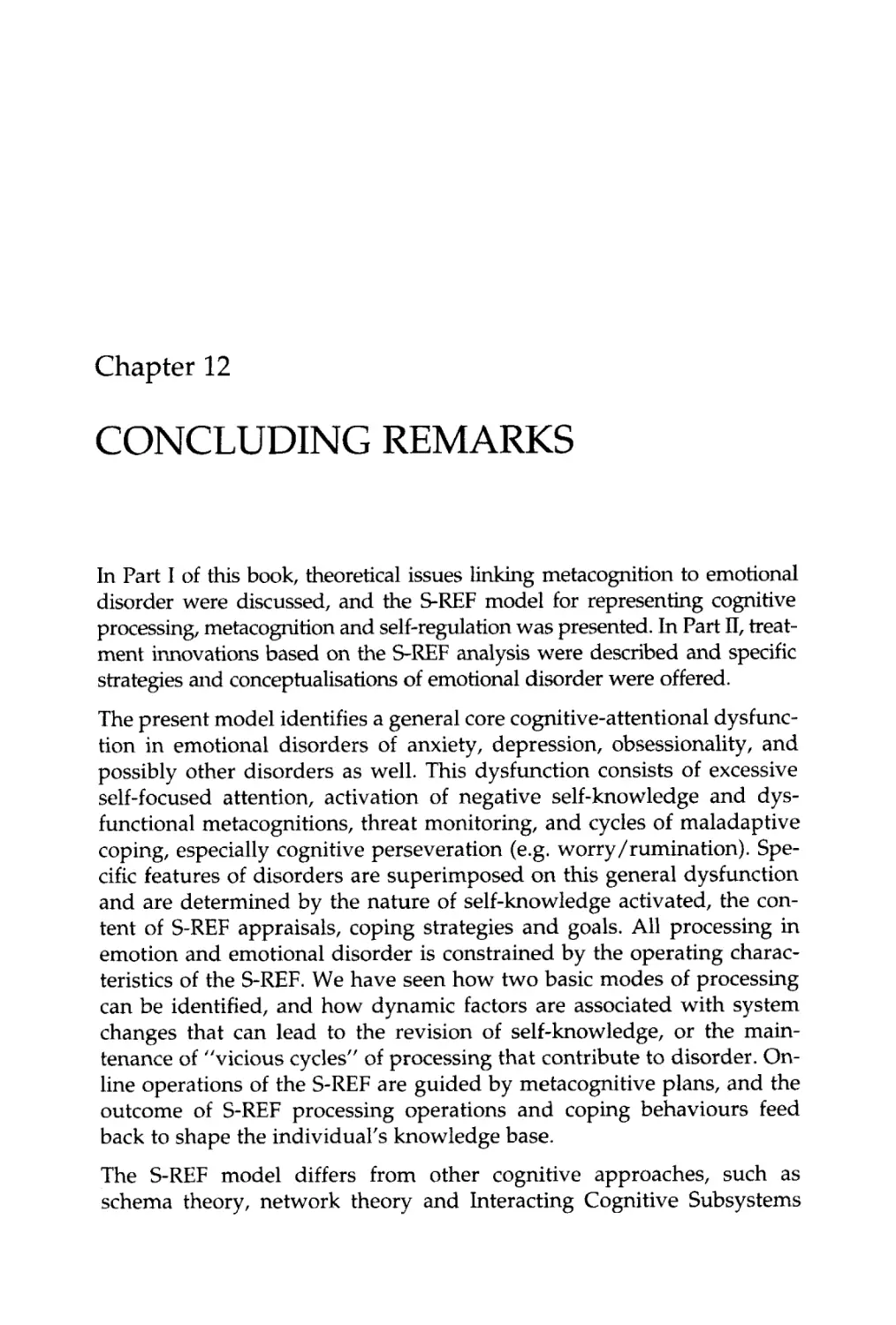 12 CONCLUDING REMARKS