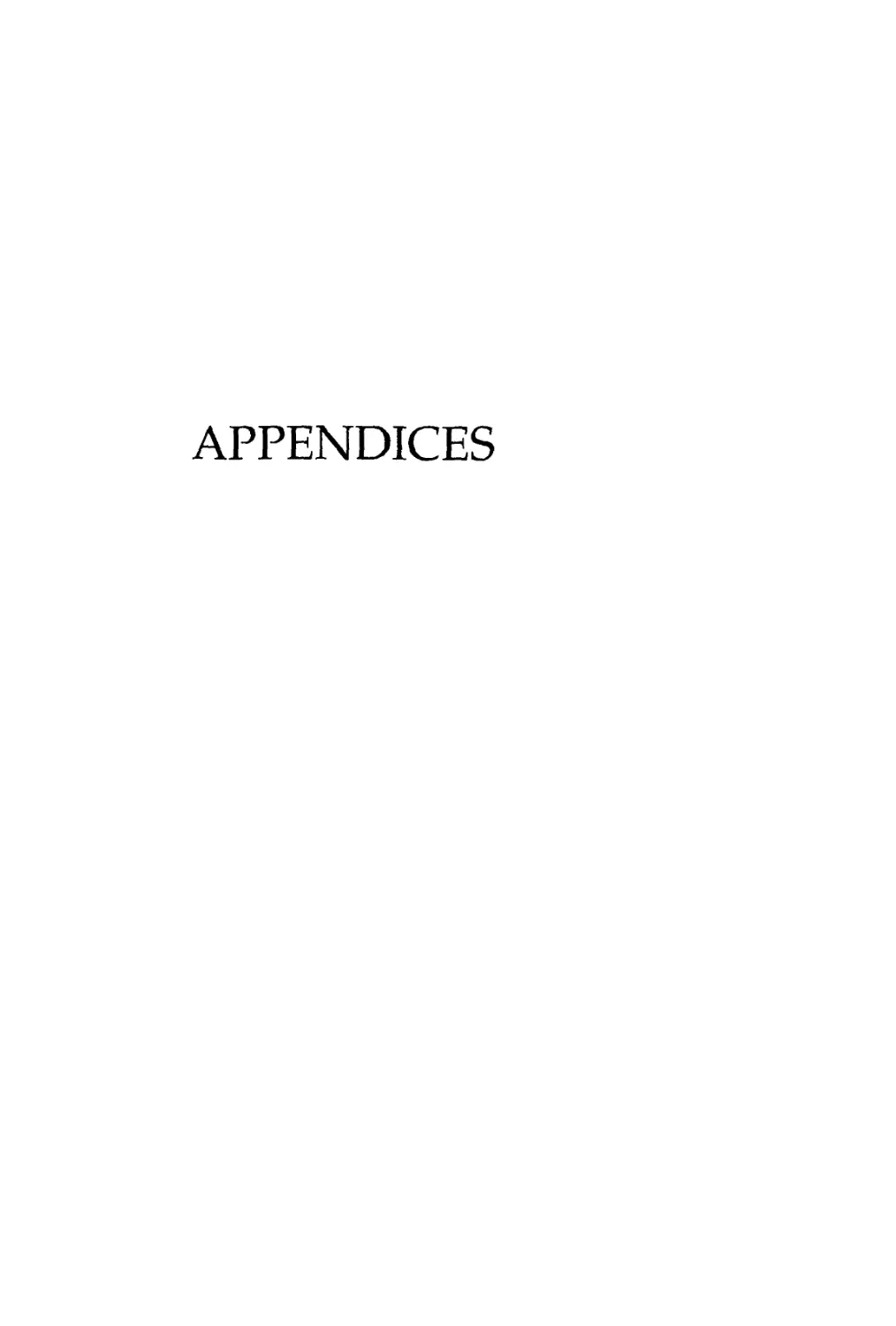 APPENDICES