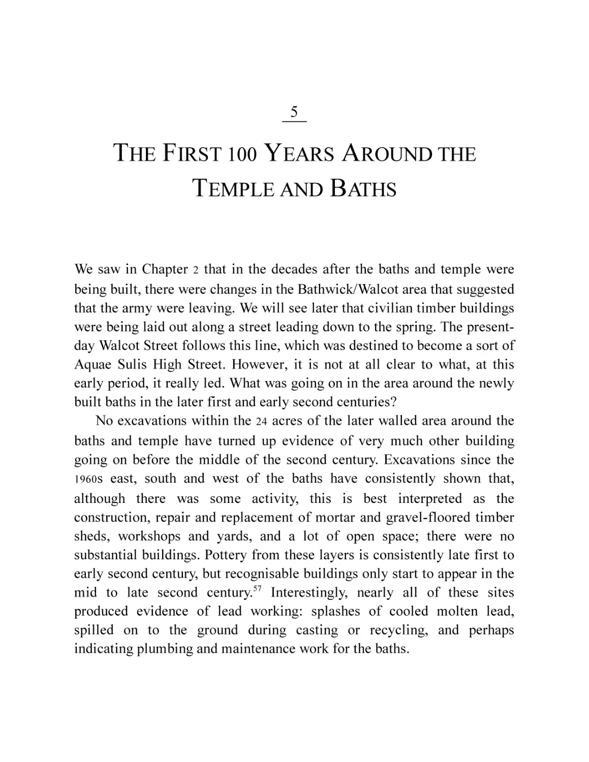 5 The First 100 Years Around the Temple and Baths