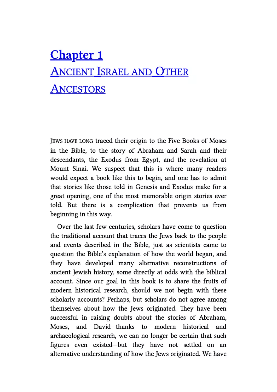 1. Ancient Israel and Other Ancestors