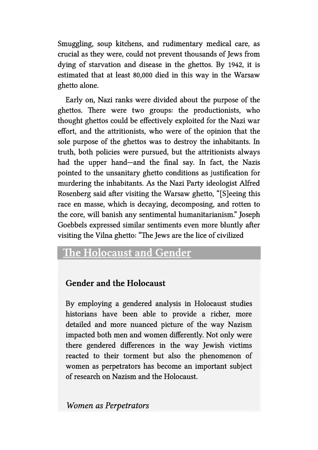 The Holocaust and Gender