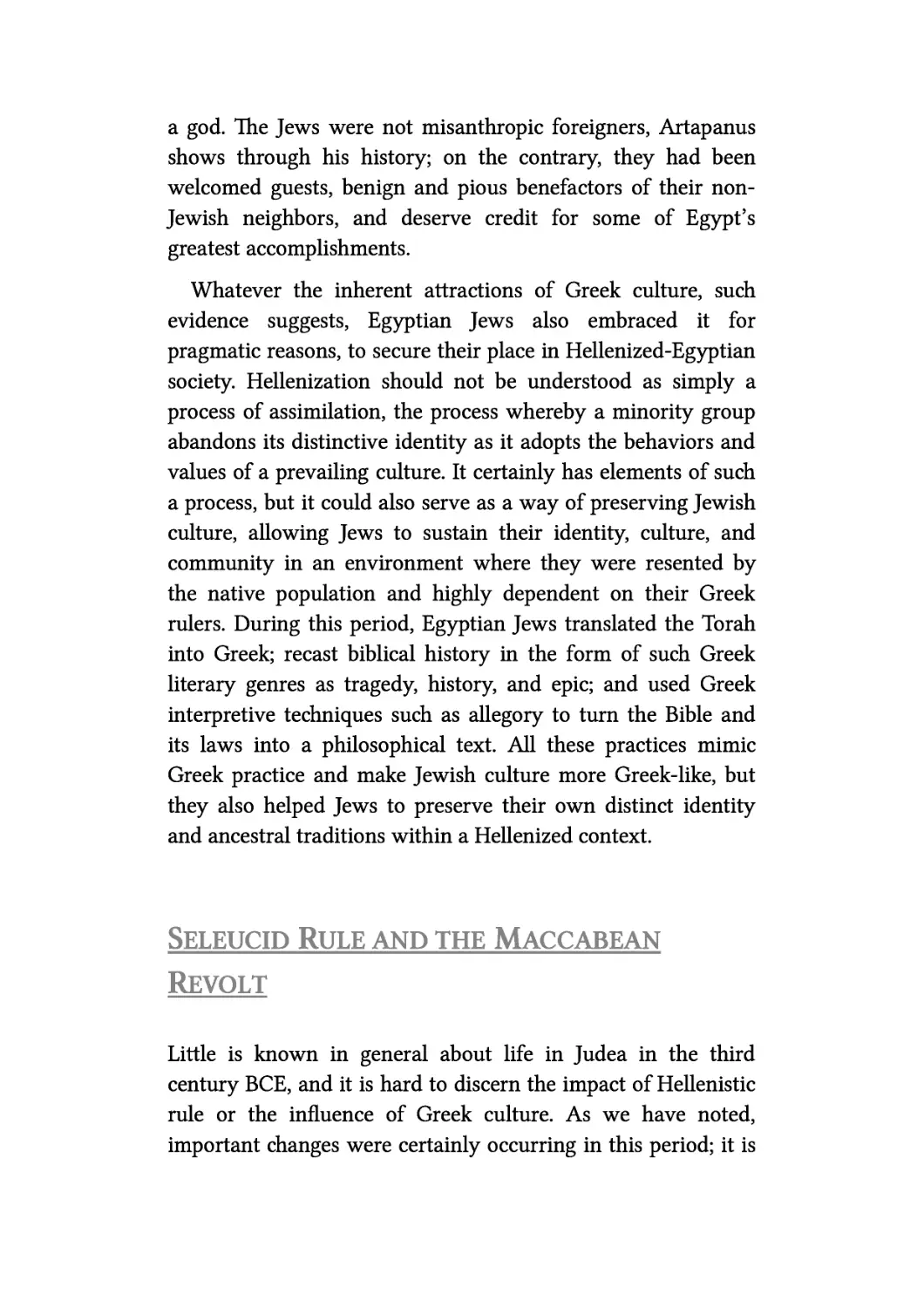 Seleucid Rule and the Maccabean Revolt
