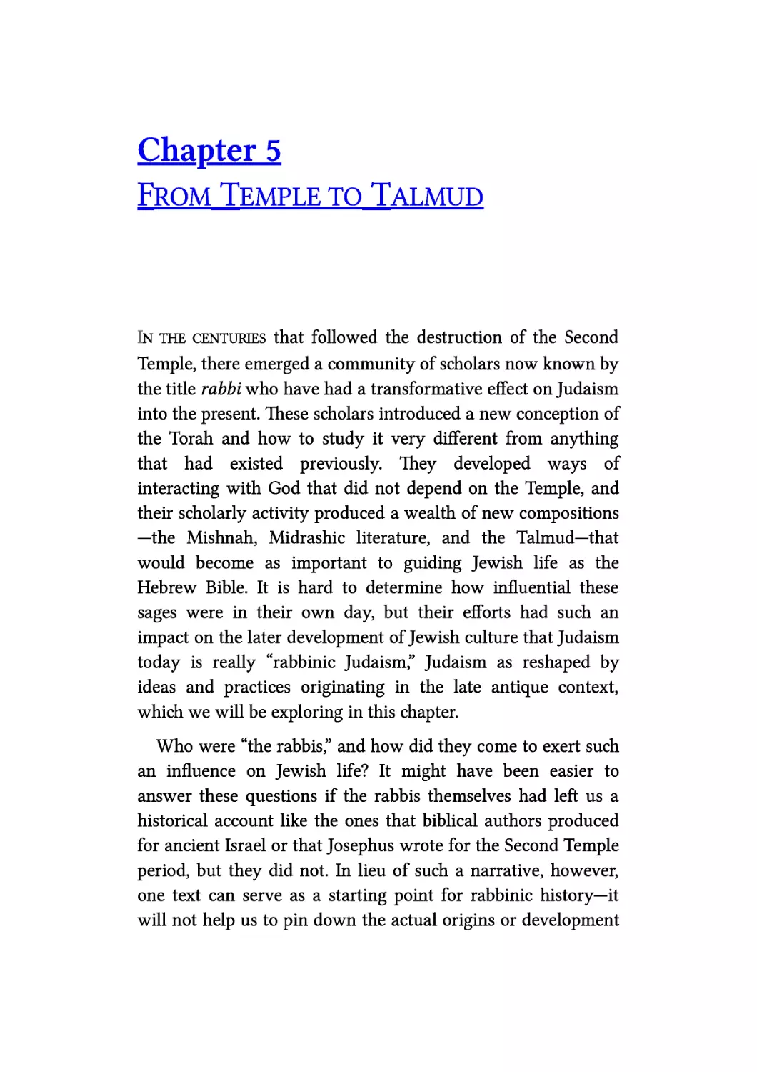 5. From Temple to Talmud