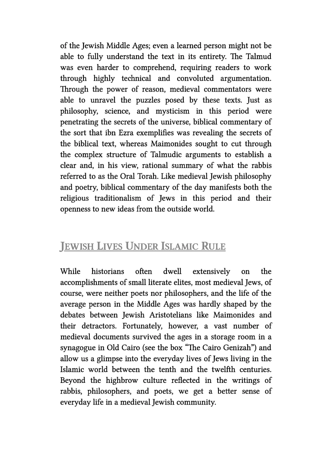 Jewish Lives Under Islamic Rule