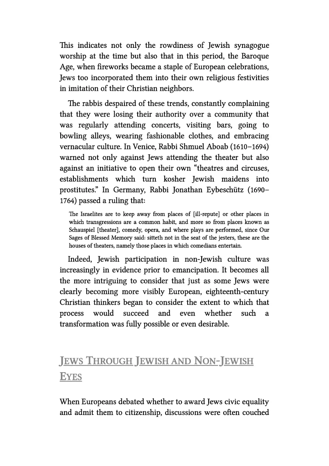 Jews Through Jewish and Non-Jewish Eyes