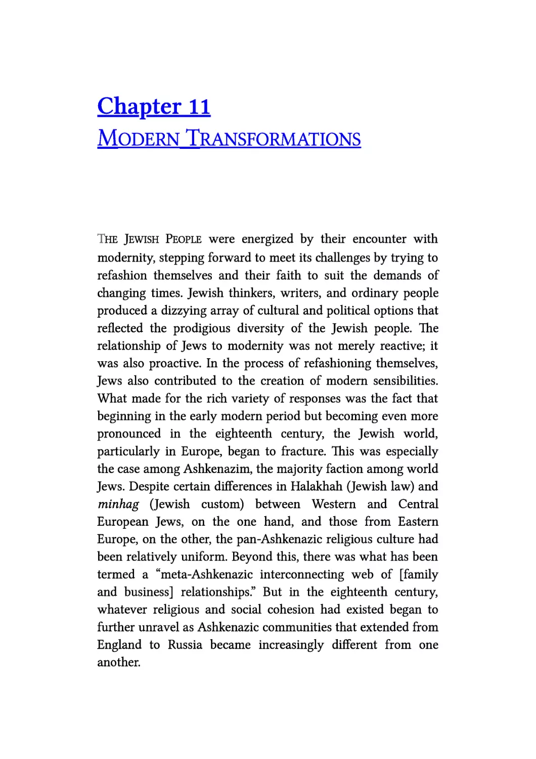 11. Modern Transformations