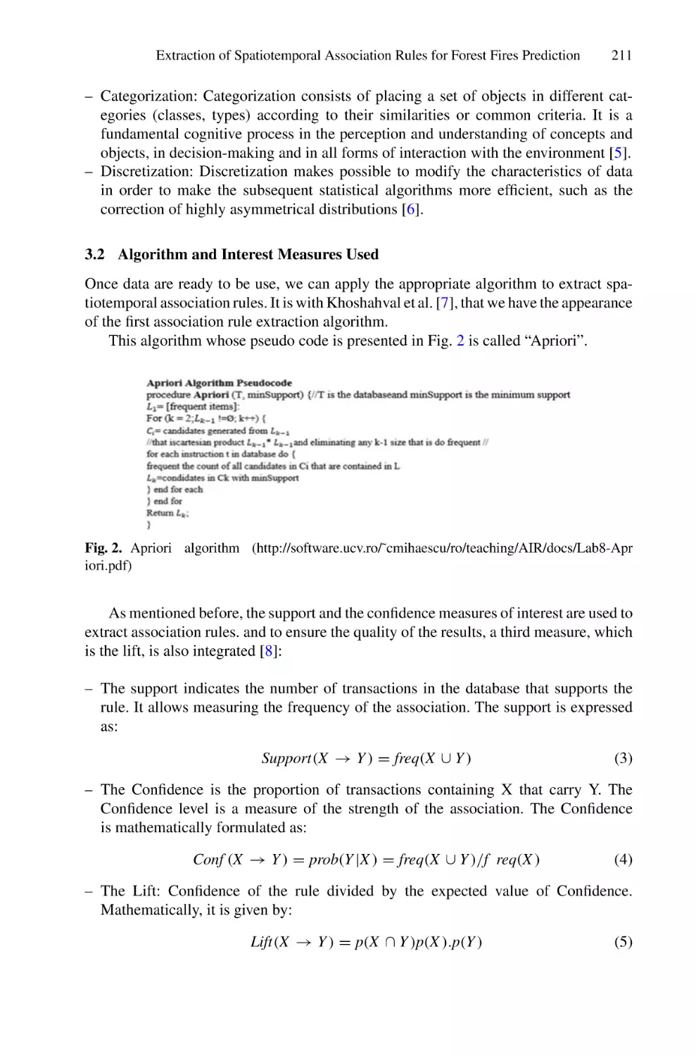 3.2 Algorithm and Interest Measures Used