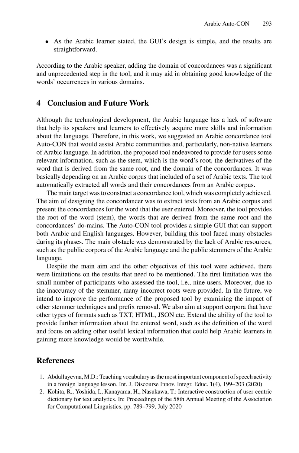 4 Conclusion and Future Work
References