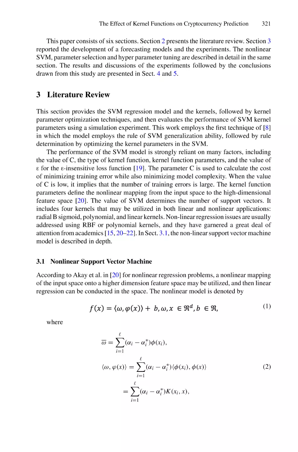 3 Literature Review
3.1 Nonlinear Support Vector Machine