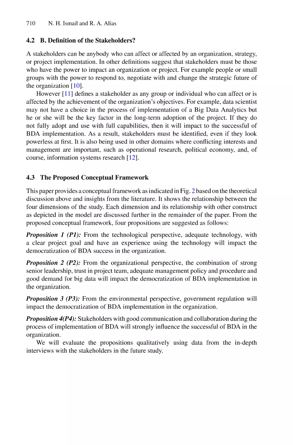 4.2 B. Definition of the Stakeholders?
4.3 The Proposed Conceptual Framework