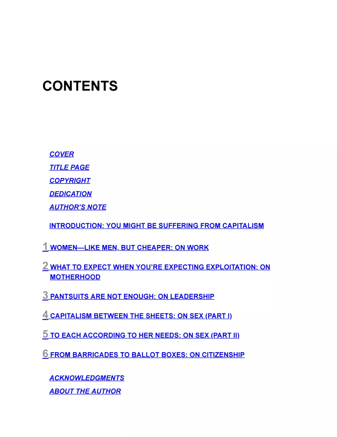 TABLE OF CONTENTS