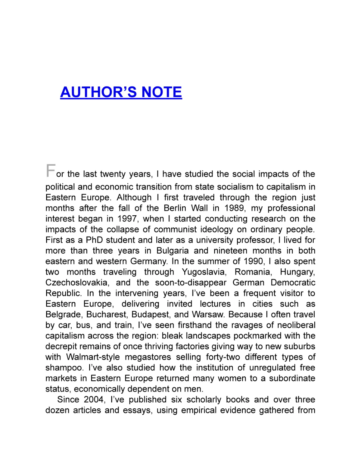 AUTHOR’S NOTE