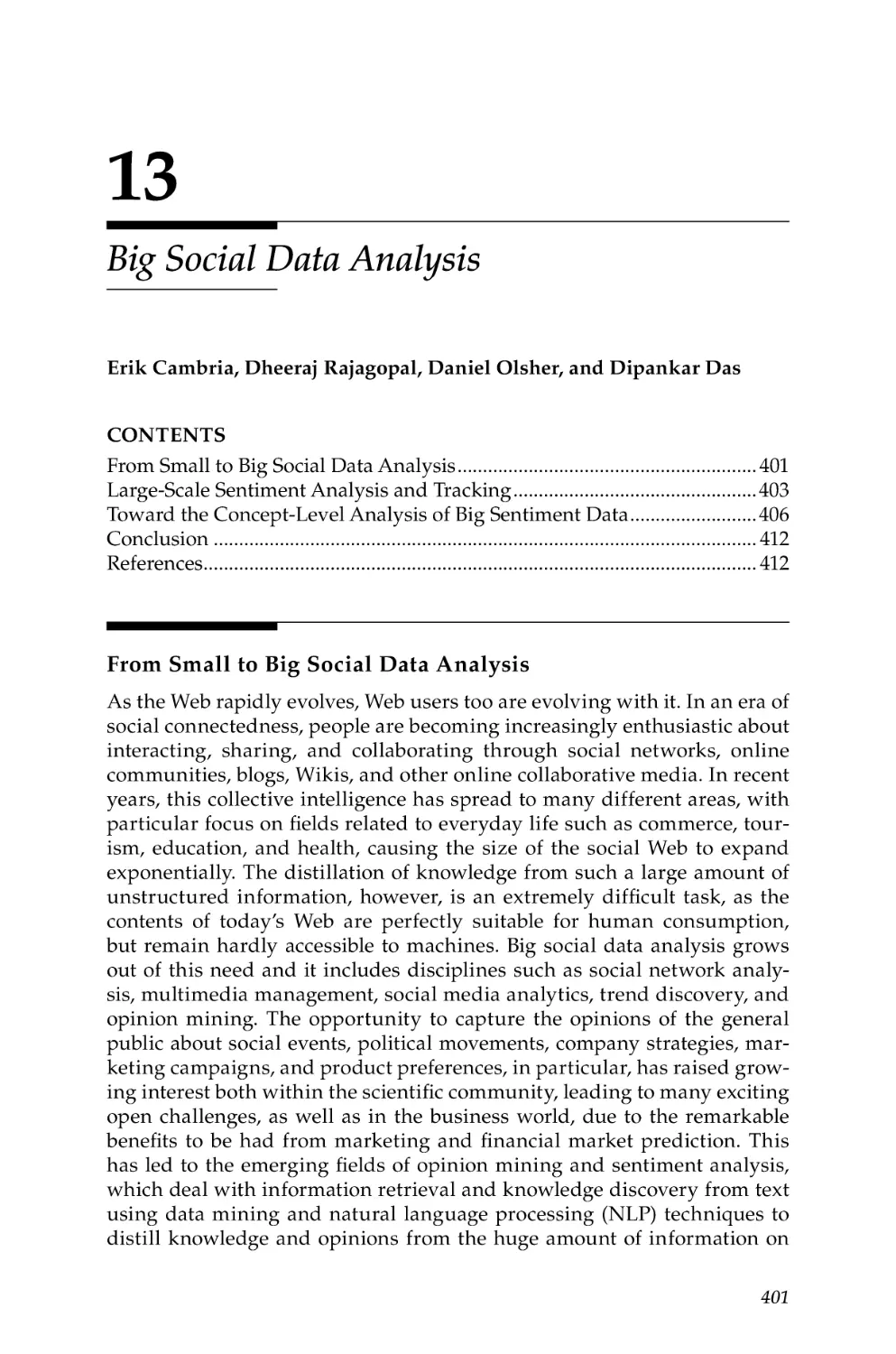 13. Big Social Data Analysis