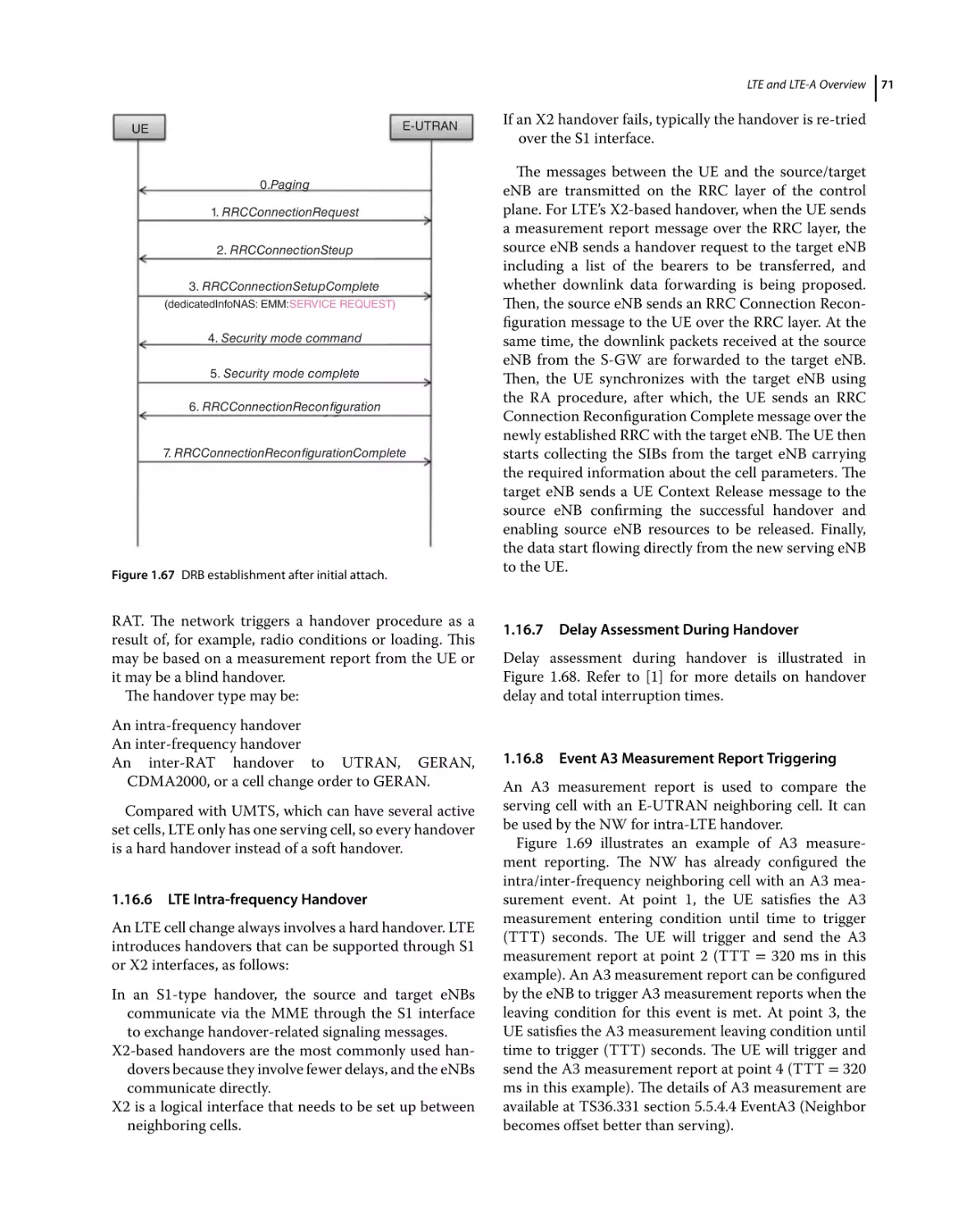 1.16.6 LTE Intra‐frequency Handover
1.16.7 Delay Assessment During Handover
1.16.8 Event A3 Measurement Report Triggering