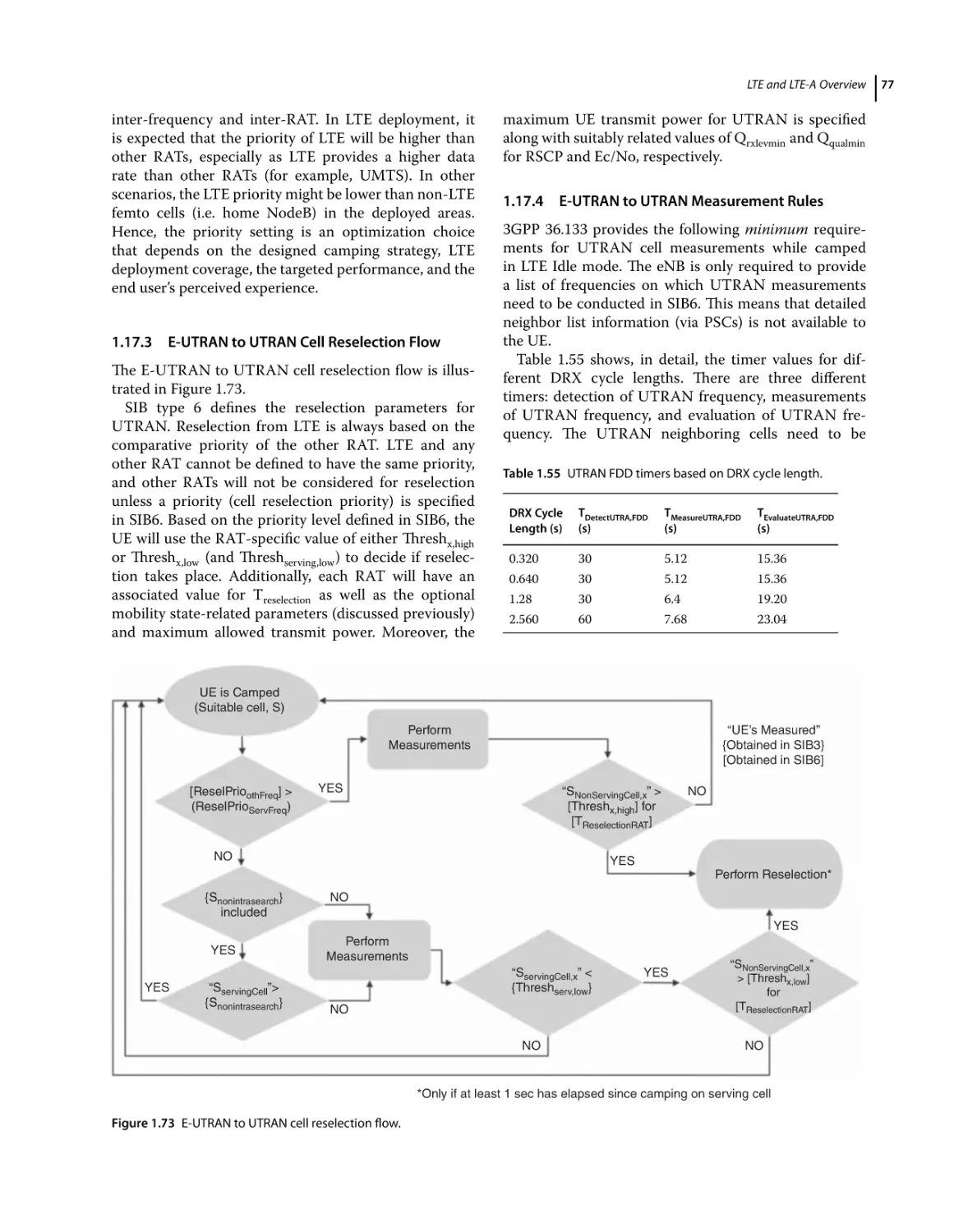 1.17.3 E‐UTRAN to UTRAN Cell Reselection Flow
1.17.4 E‐UTRAN to UTRAN Measurement Rules