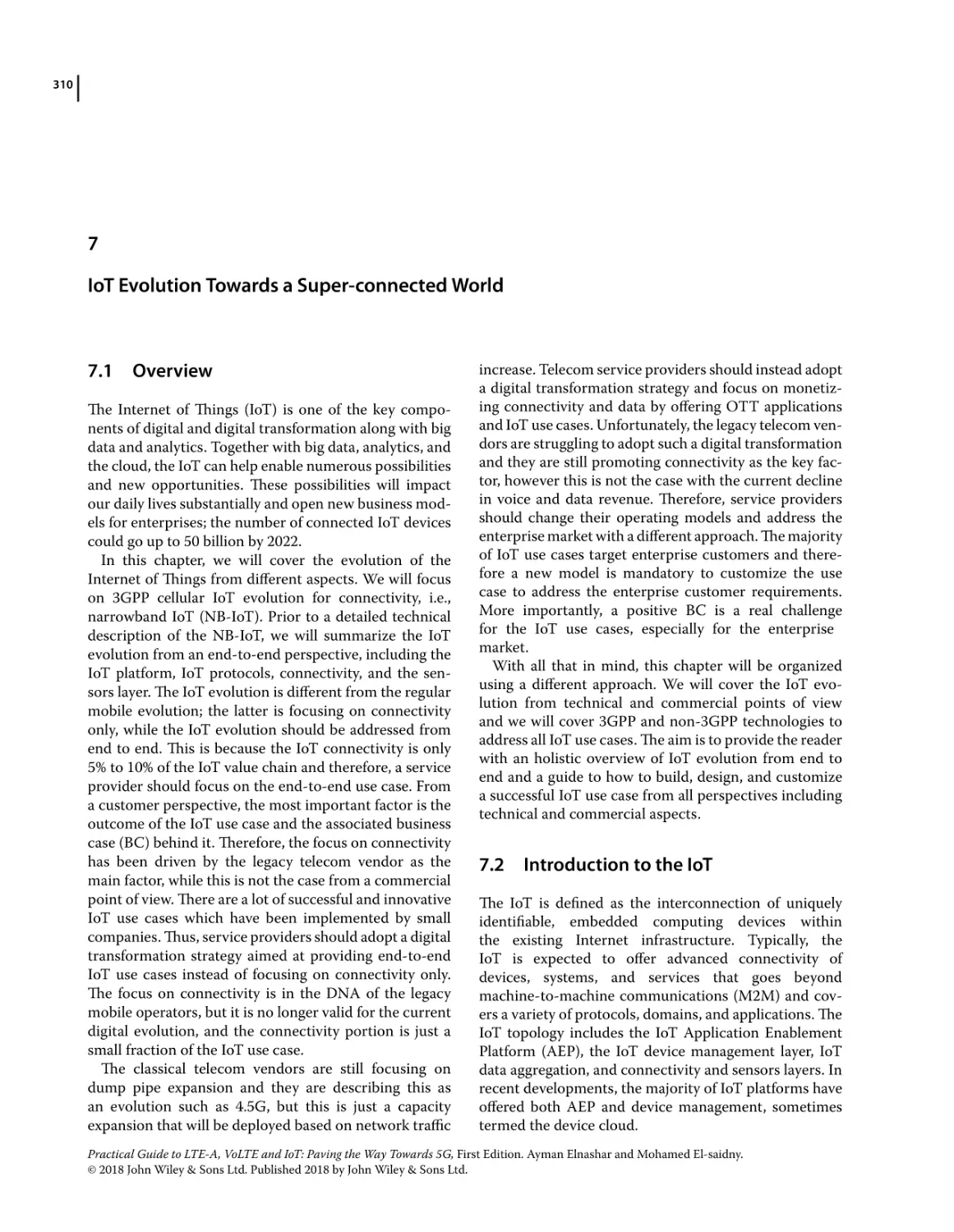 Chapter 7 IoT Evolution Towards a Super‐connected World
7.1 Overview
7.2 Introduction to the IoT