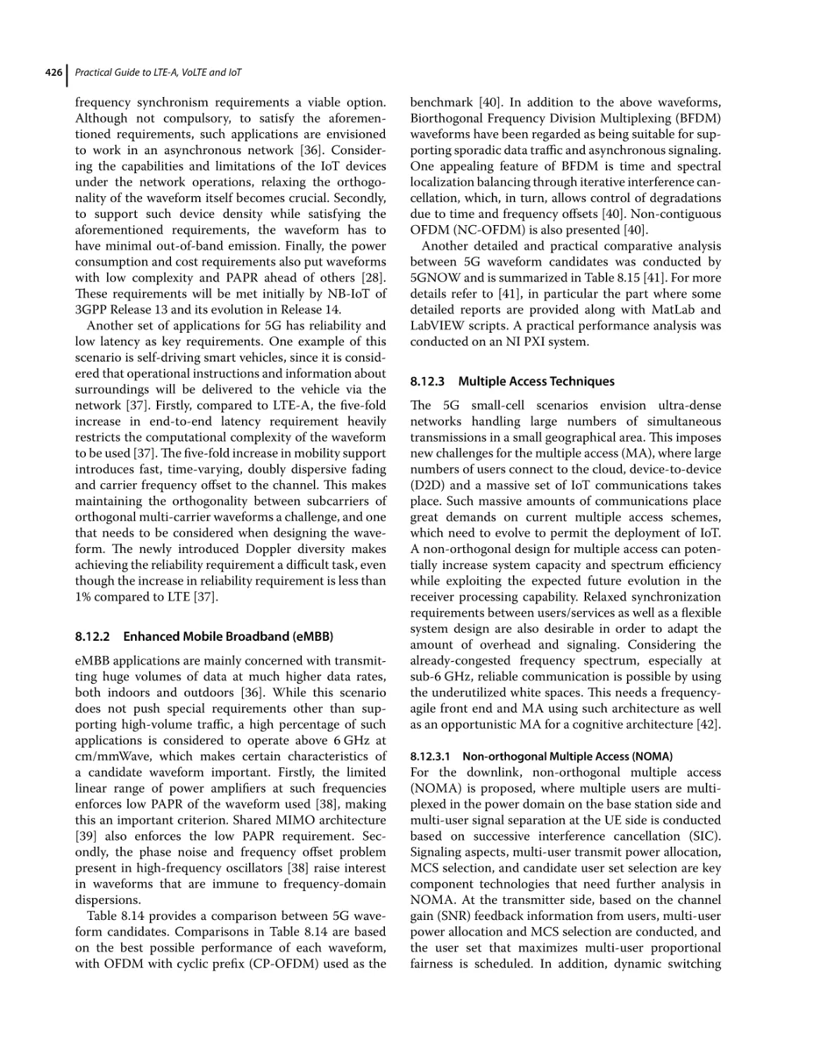 8.12.2 Enhanced Mobile Broadband (eMBB)
8.12.3 Multiple Access Techniques
8.12.3.1 Non‐orthogonal Multiple Access (NOMA)