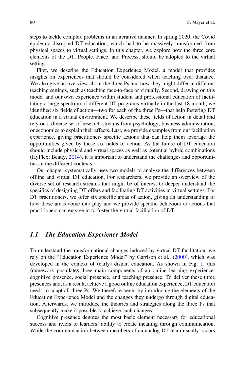 1.1 The Education Experience Model