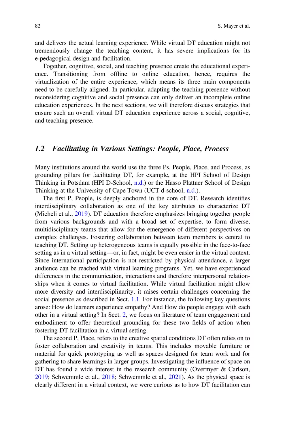 1.2 Facilitating in Various Settings