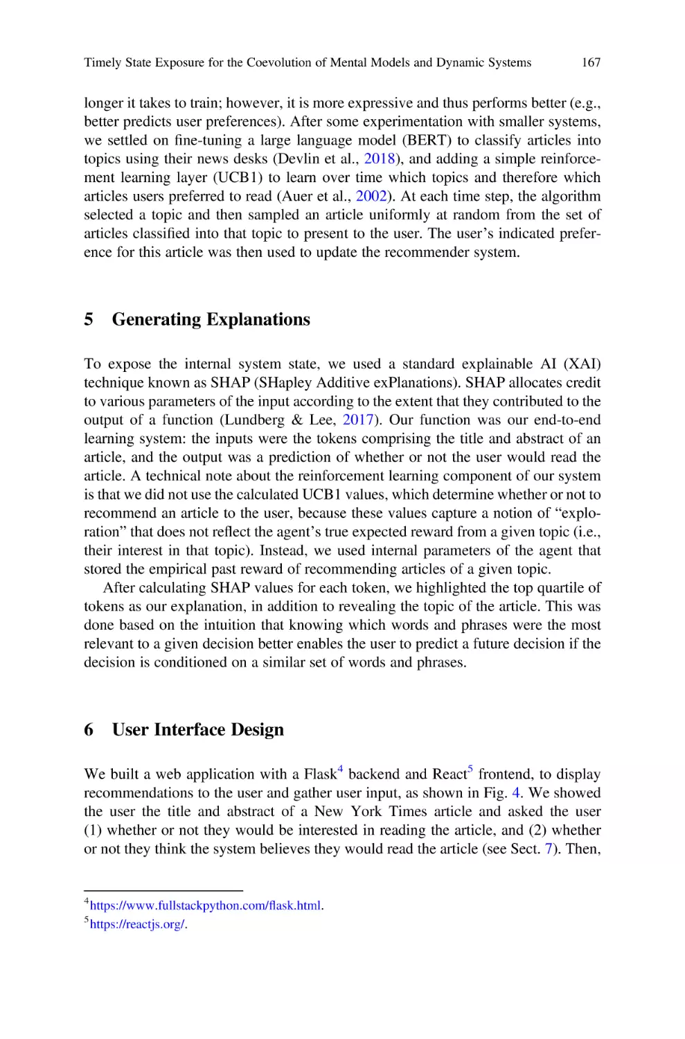 5 Generating Explanations
6 User Interface Design