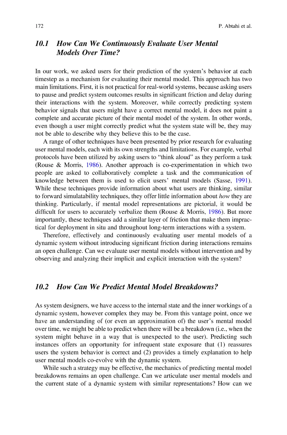 10.1 How Can We Continuously Evaluate User Mental Models Over Time?
10.2 How Can We Predict Mental Model Breakdowns?