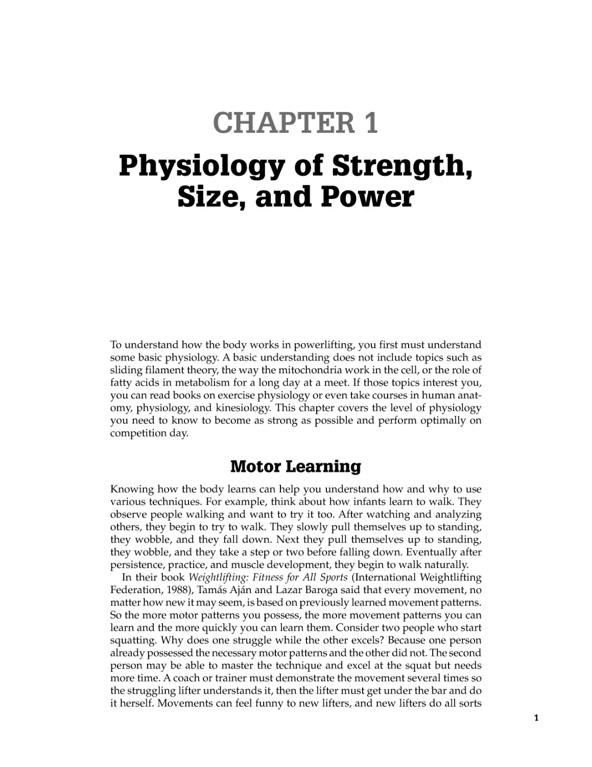 CHAPTER 1 Physiology of Strength, Size, and Power