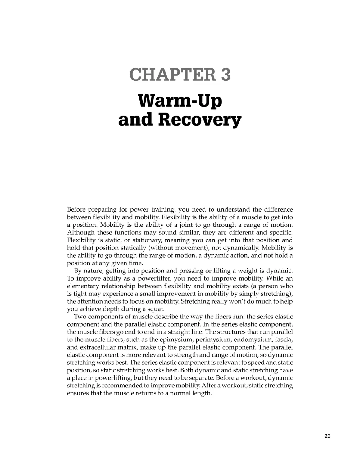 CHAPTER 3 Warm-Up and Recovery