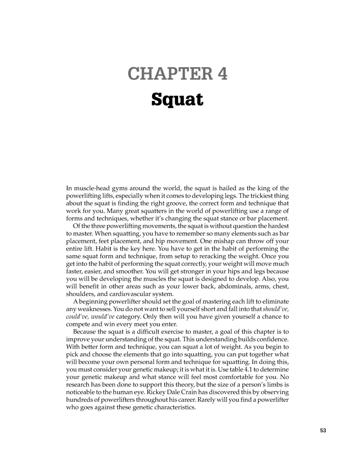 CHAPTER 4 Squat