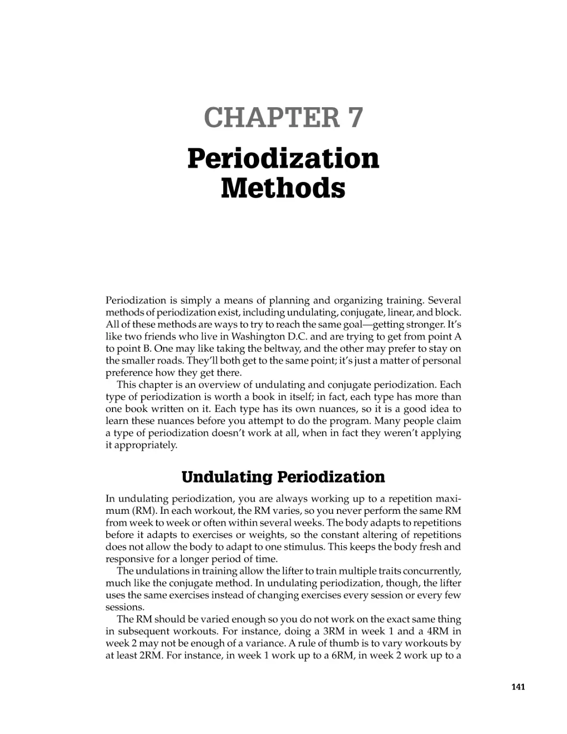 CHAPTER 7 Periodization Methods