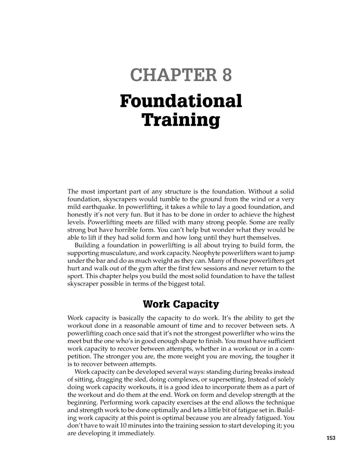 CHAPTER 8 Foundational Training