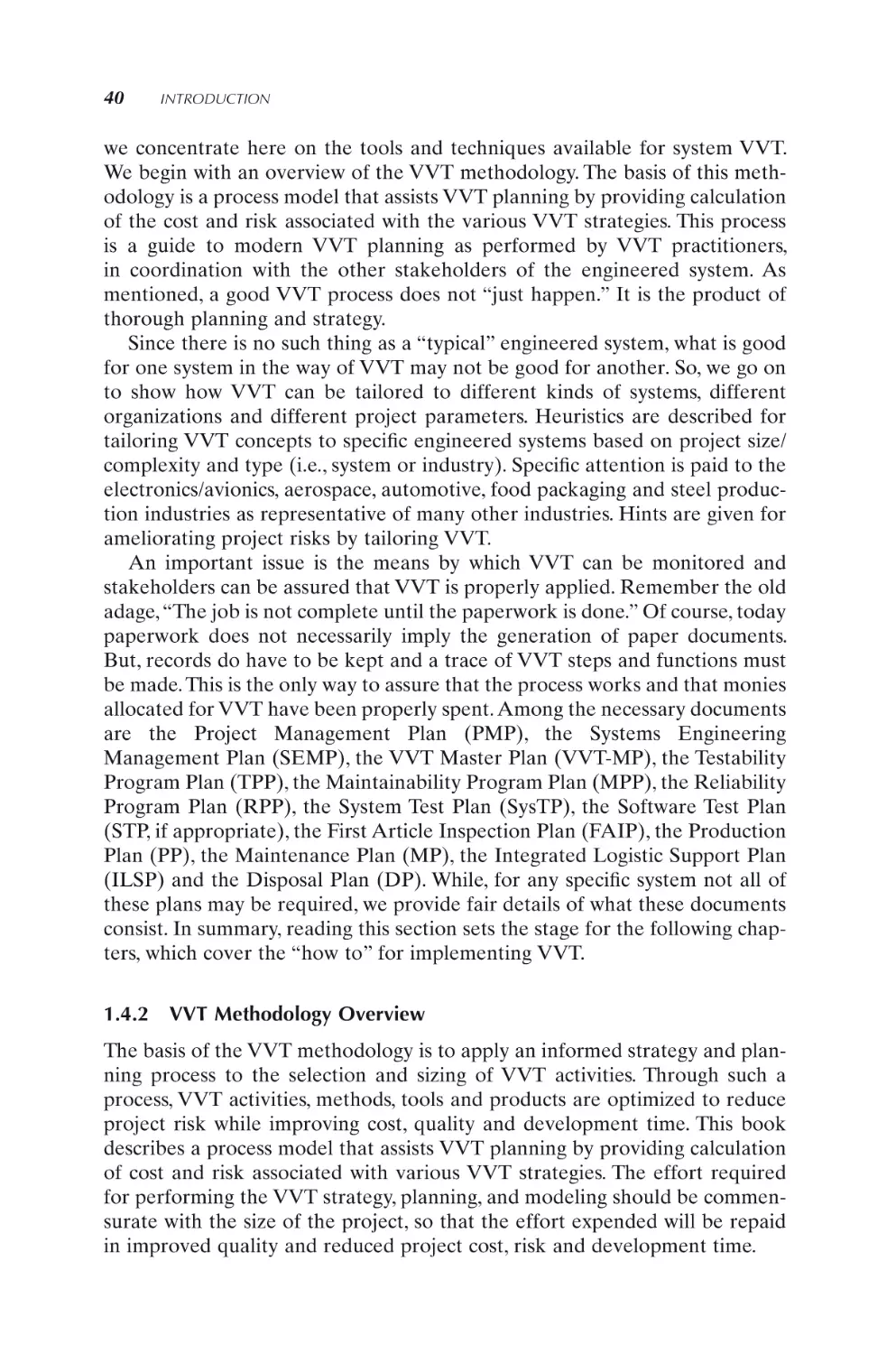 1.4.2 VVT Methodology Overview