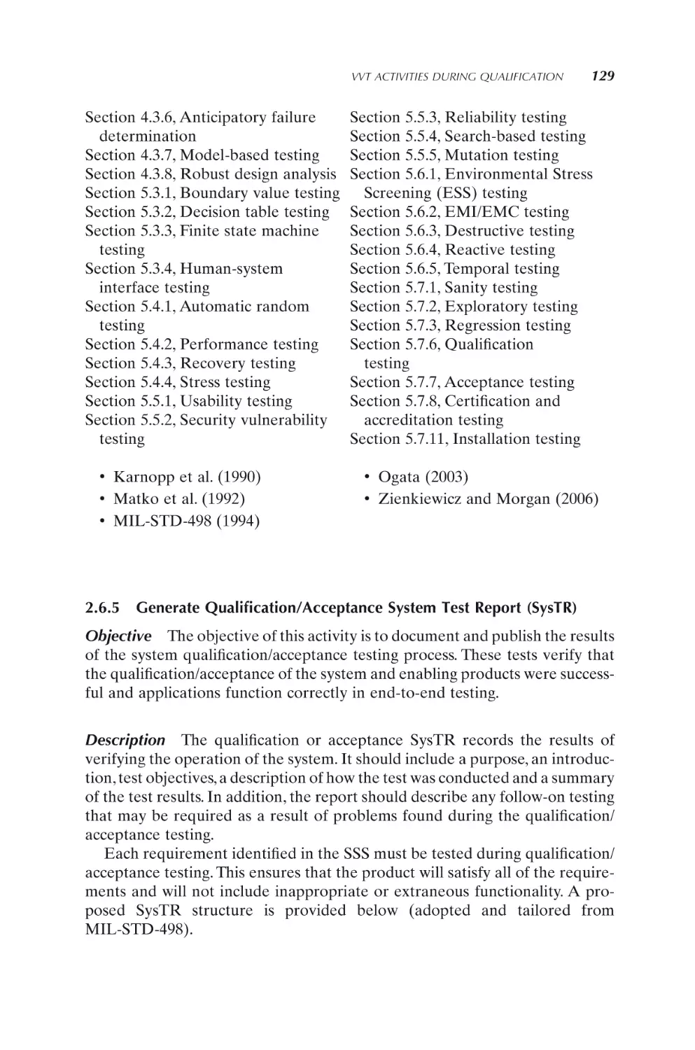 2.6.5 Generate Qualification/Acceptance System Test Report (SysTR)
