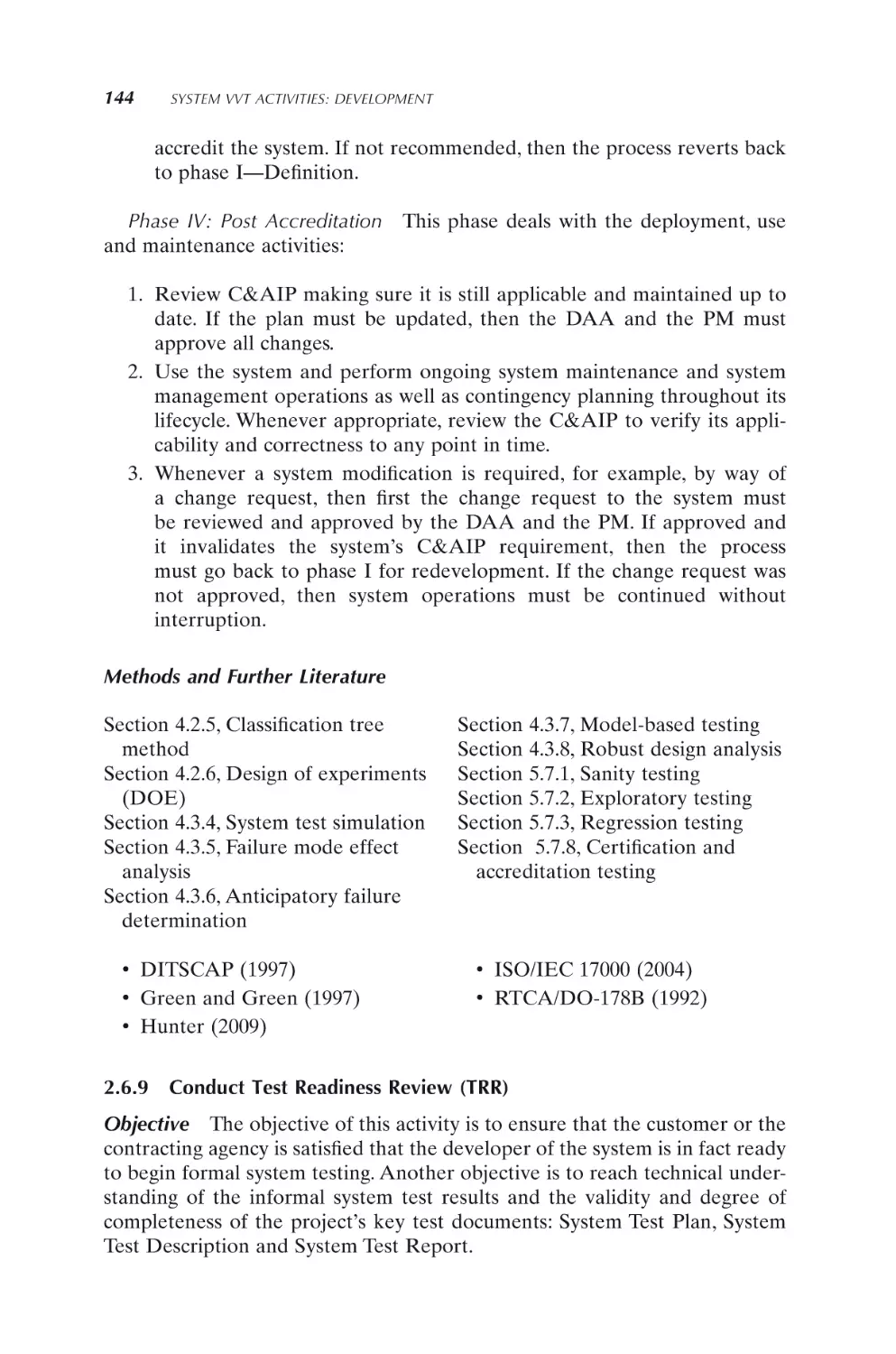 2.6.9 Conduct Test Readiness Review (TRR)