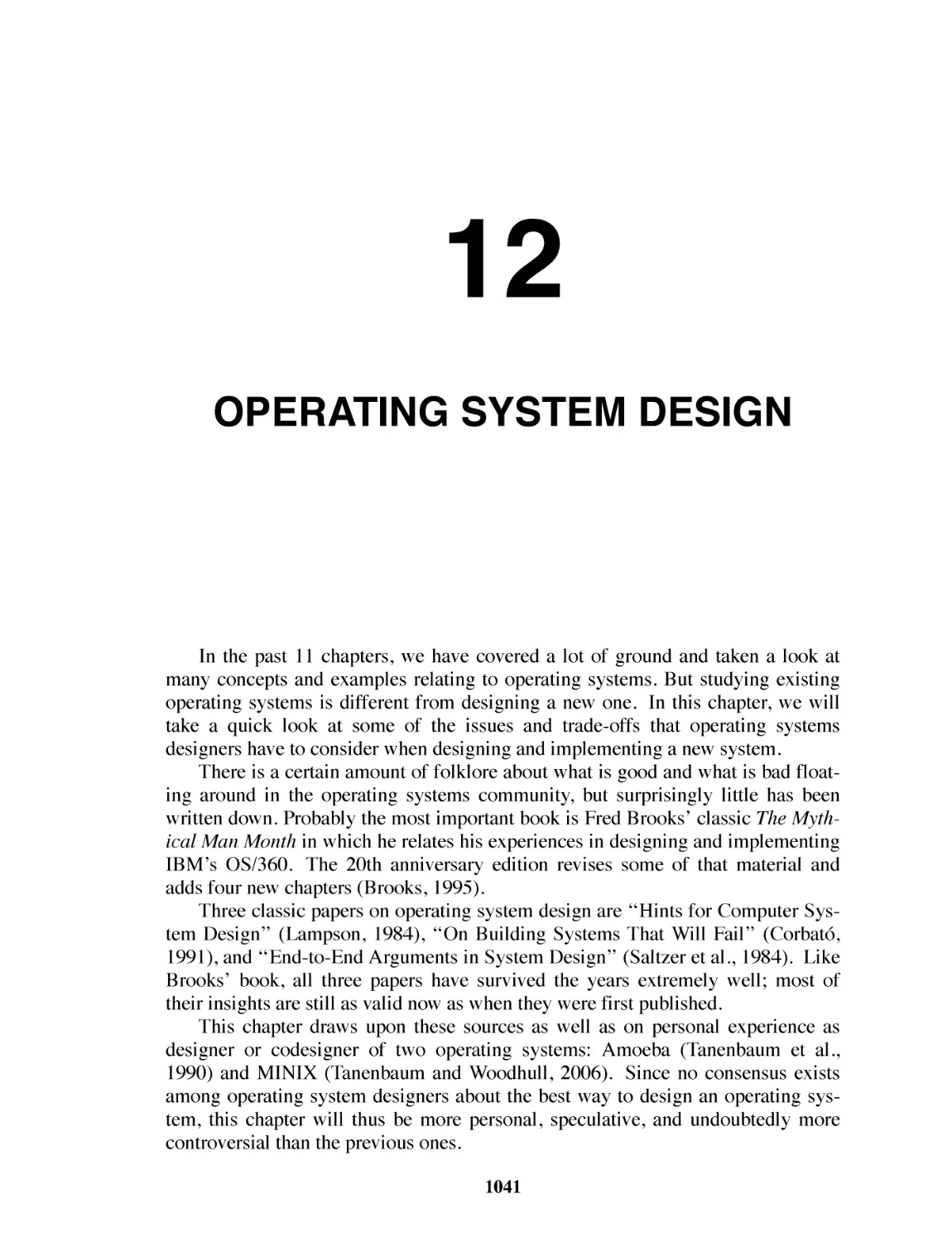 12 Operating System Design