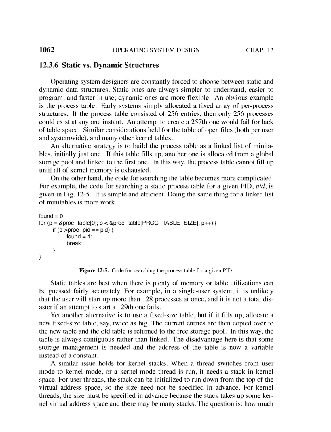 12.3.6 Static vs. Dynamic Structures