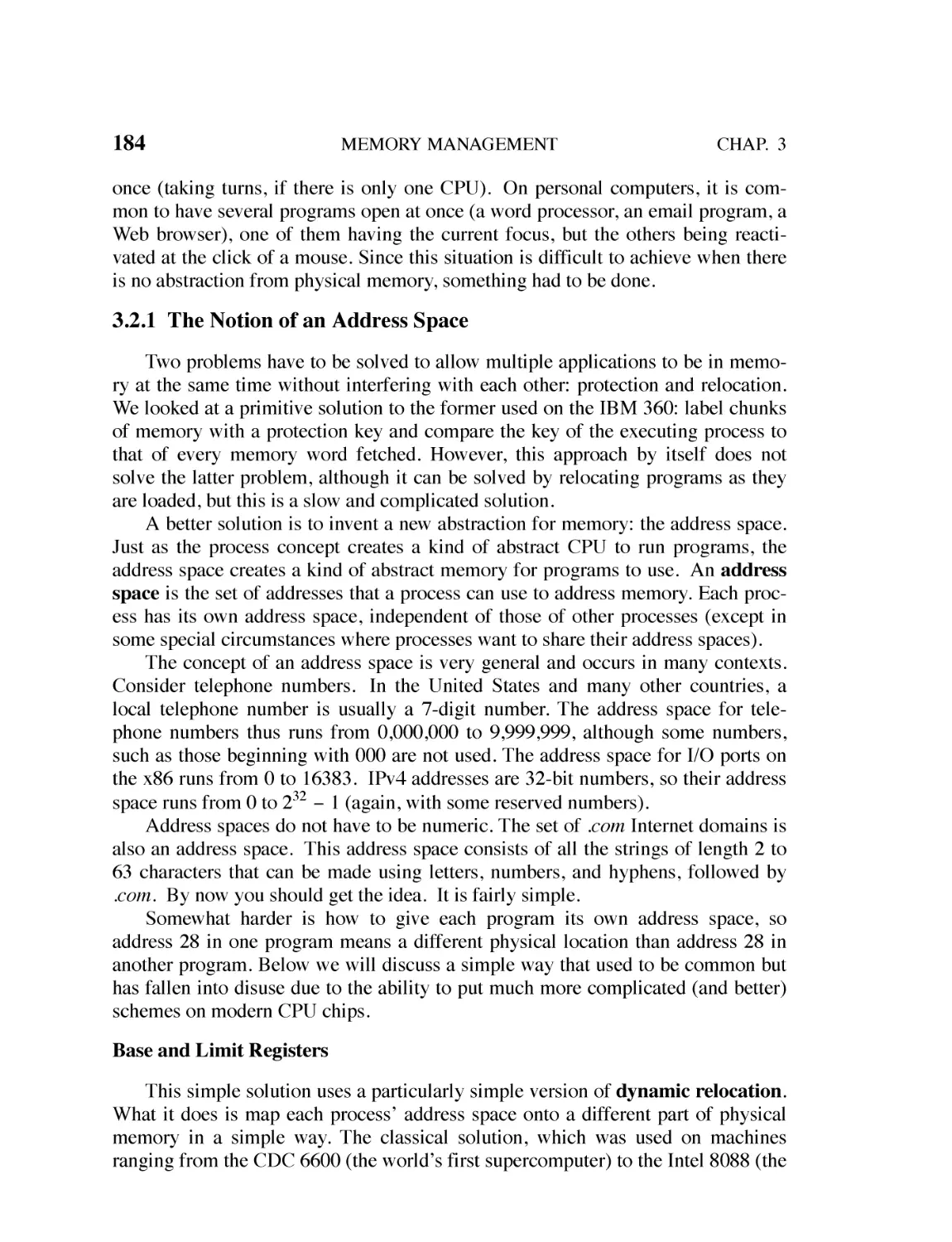 3.2.1 The Notion of an Address Space