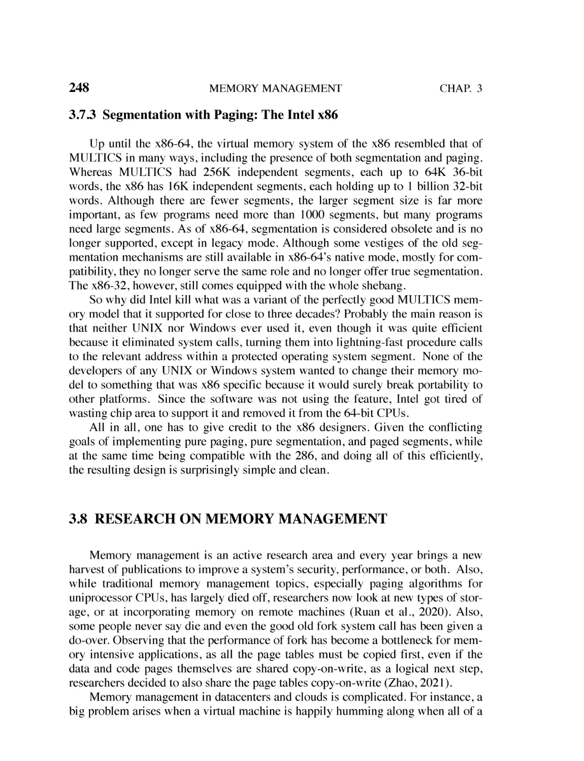 3.7.3 Segmentation with Paging
3.8 Research on Memory Management