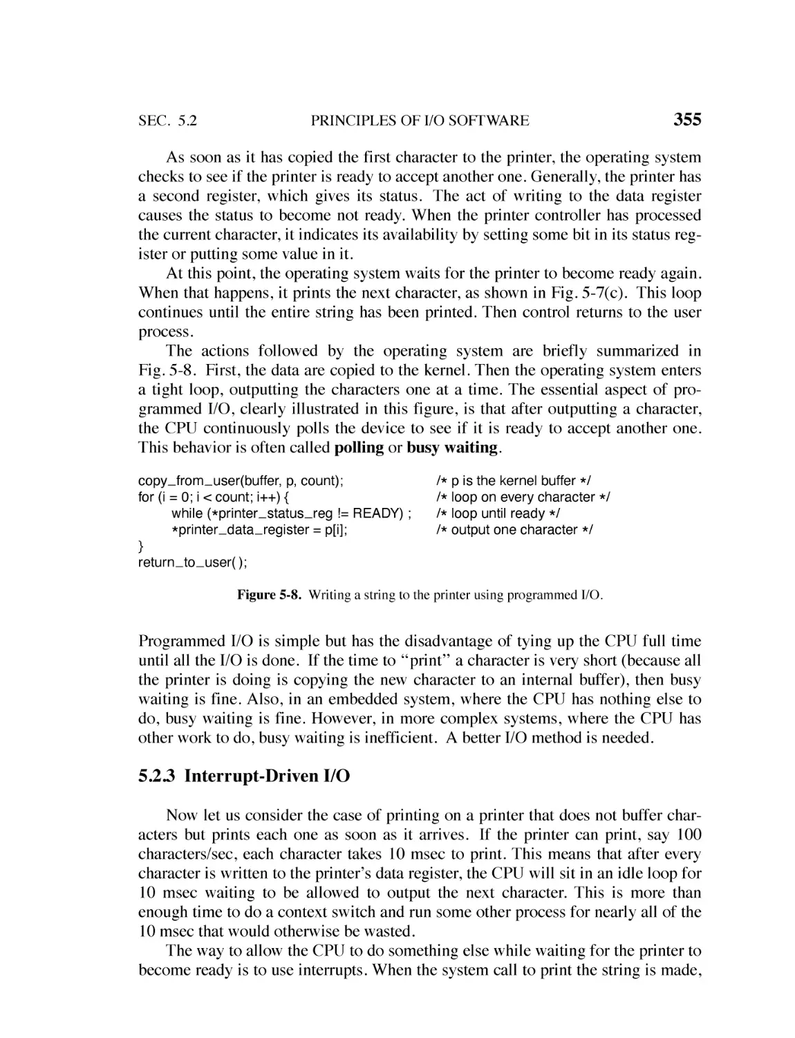 5.2.3 Interrupt-Driven I/O