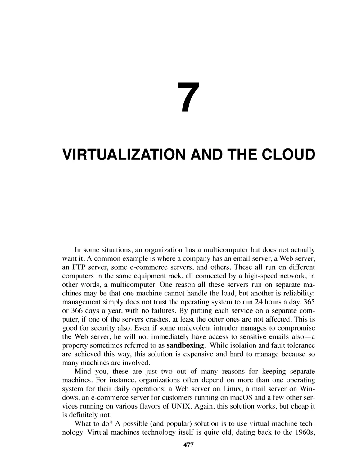 7 Virtualization and the Cloud