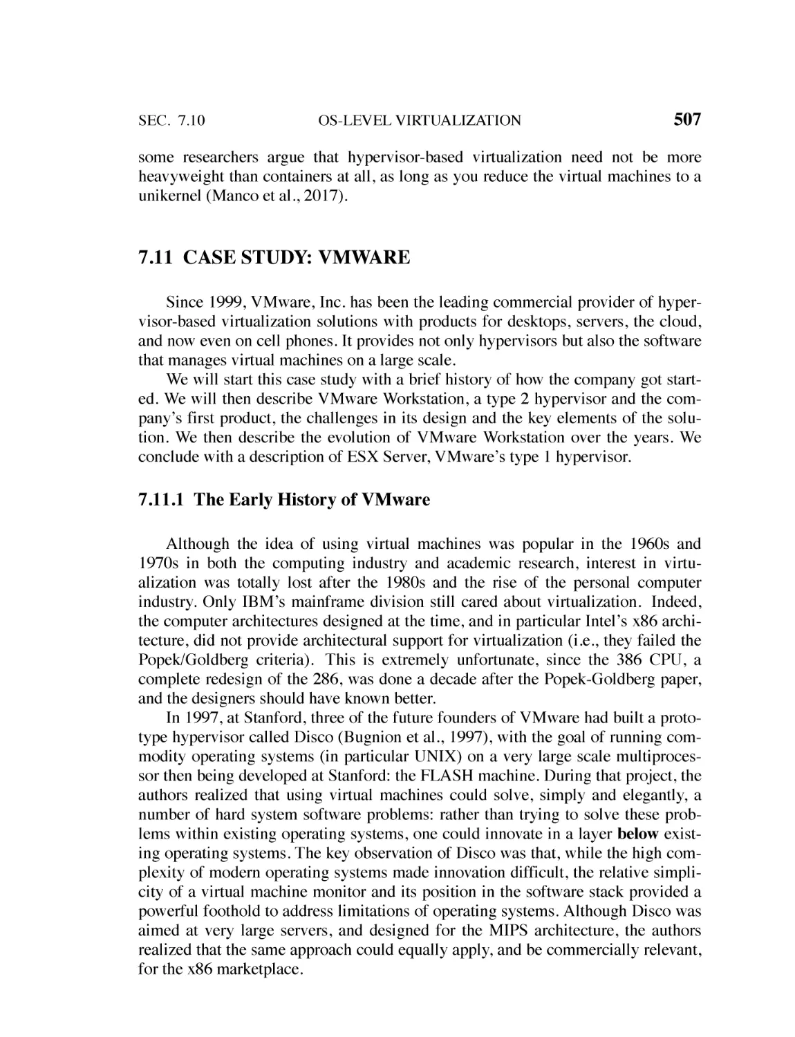 7.11 Case Study
7.11.1 The Early History of Vmware