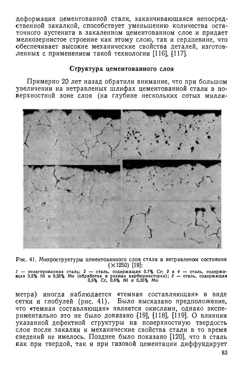 Структура цементованного слоя