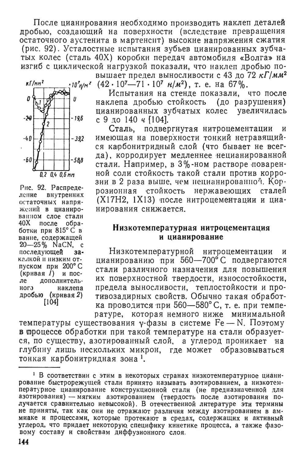 Низкотемпературная нитроцементация и цианирование